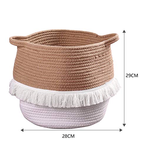 Cesto portaoggetti in corda di cotone intrecciato