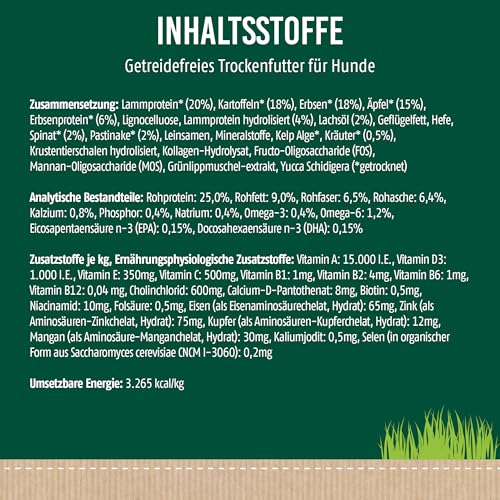 Christopherus Leichte Kost Trockenfutter für Hunde, Lamm + Kartoffel, 12 kg