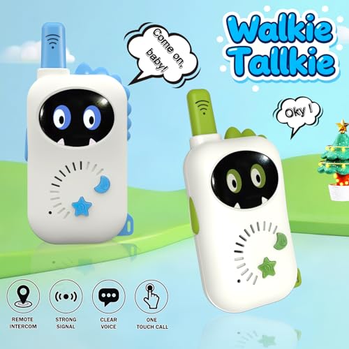Image of Dinosaur Children's walkie Talkie, a Cartoon mini Designed Exclusive walkie Talkie, Suitable for Boys and Girls for Outdoor Exploration, Camping, Hiking Toys, Christmas, Birthday Gifts