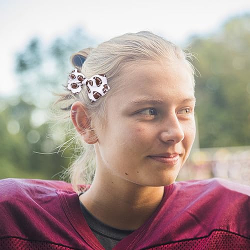 4 Pinzas de Pelo de Fútbol para Niñas, Lazos Brillantes con Clip de Fútbol para Accesorios Deportivos de Fiesta para Niñas y Mujeres miniatura 6