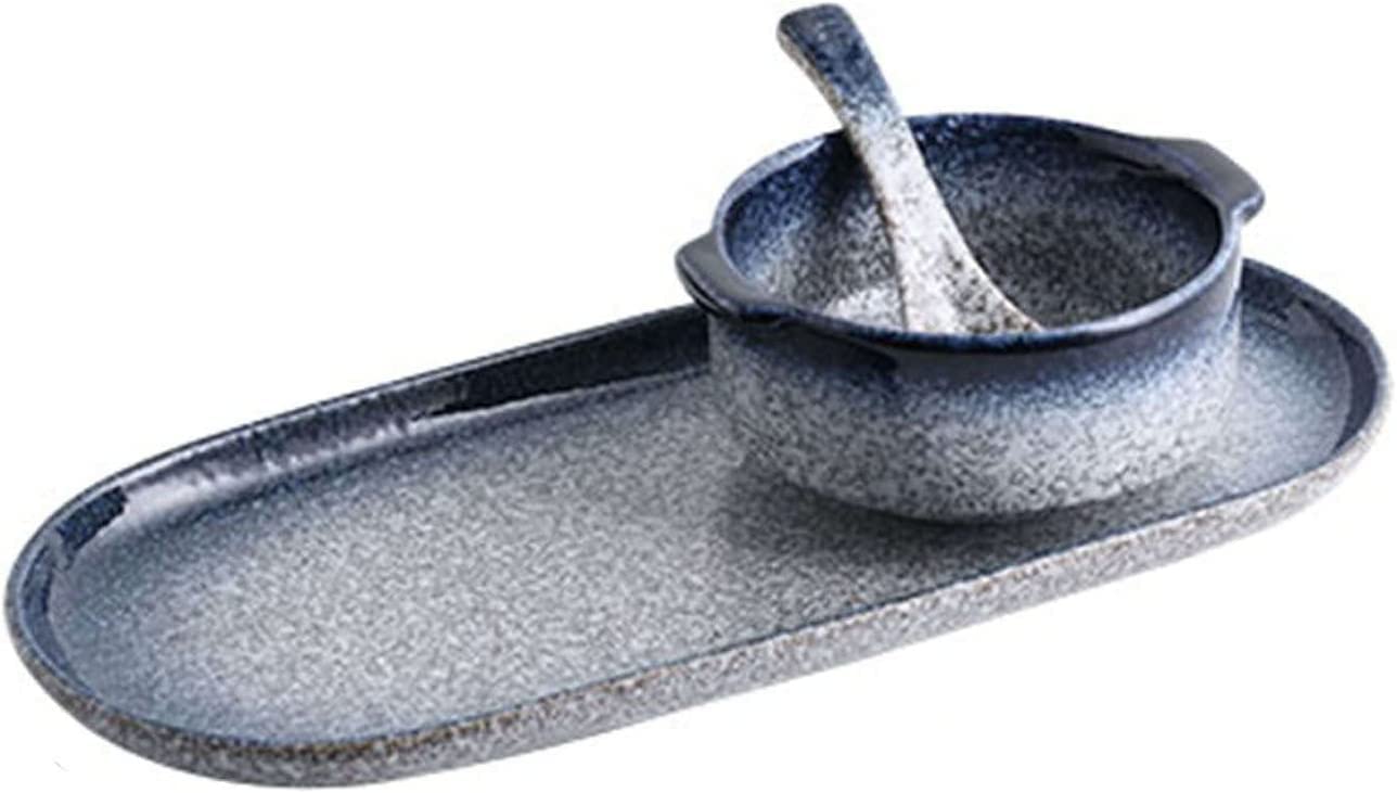 Talerz obiadowy, talerz do serwowania, miski na zupę Kubek na zupę z uchwytami, ceramiczny zestaw talerzy śniadaniowych na śniadanie Zupa kanapkowa Kawa Miski do serwowania płatków śniadaniowych-e (Ko