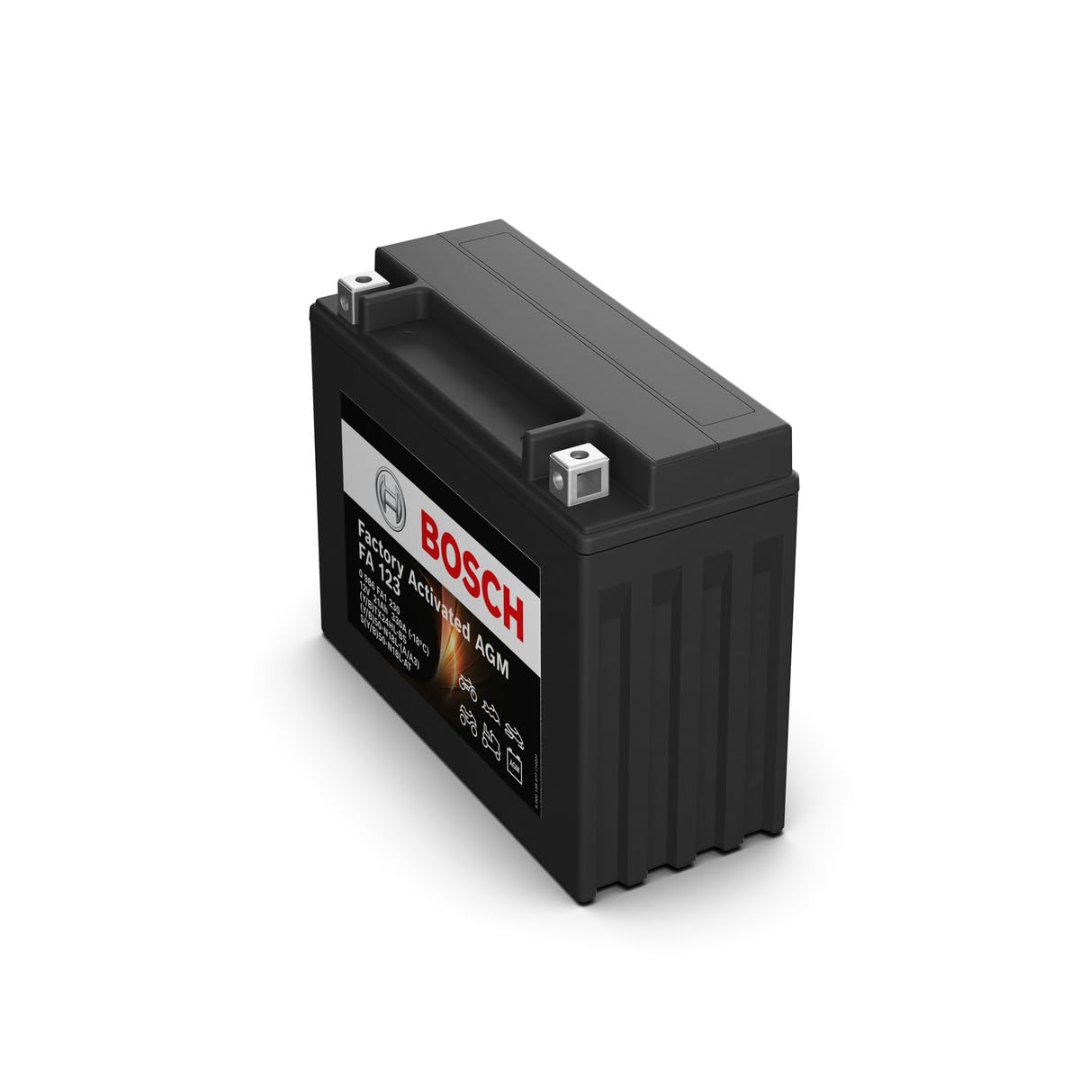 Bosch FA123 Batería para Motocicletas AGM 12V 330A 21Ah, para motocicletas, motos de enduro, scooters, quads, motos de agua,Compatible M4F47, M4F48, BTX24HL-BS, B50-N18L-A, B50-N18L-A3, SB50-N18L-AT