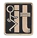 Patch Squad Men's F It Symbol Humping Stick Figure Word IT Military Morale Patch (Black/Gold F It)