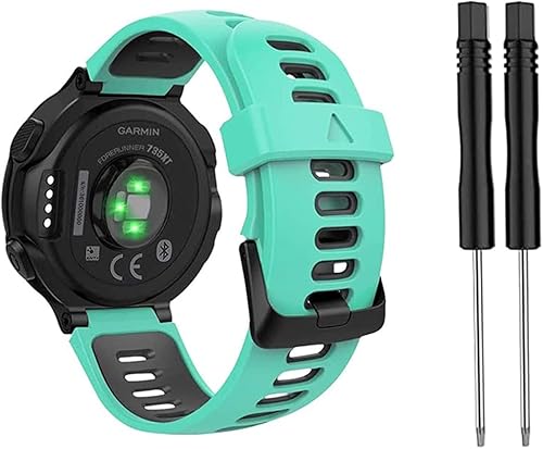 Miniatura 2 de Correa compatible con Garmin Forerunner 735XT220230235235 Lite620630, correa de repuesto de silicona suave para reloj inteligente Garmin Approach