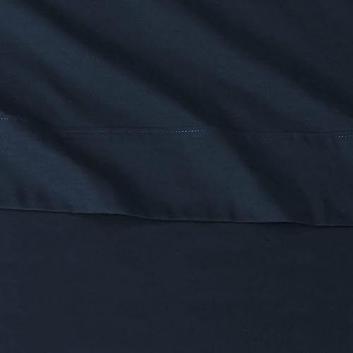 Miniatura 7 de Pieridae Juego de sábanas de tamaño matrimonial, color azul marino, 4 piezas tamaño matrimonial, microfibra ultra suave de doble cepillado, sábanas