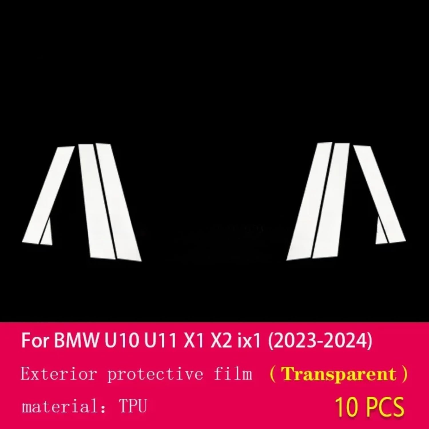 Pellicola protettiva per carrozzeria auto, in poliuretano termoplastico, resistente ai graffi, per BMW U10 U11 x1 x2 iX1 (trasparente)