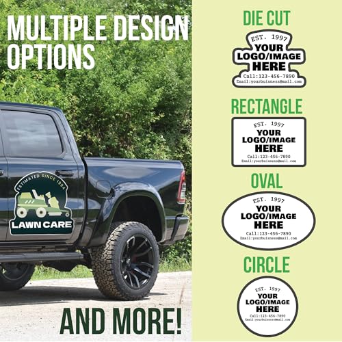 Die Cut Custom Car Magnet Sign | Personalized Logo for Your Car Van Truck | Advertise Your Business Vehicle Magnetic | Professionally Printed | Made in USA | Choose Your Text Logo - PLMAG001