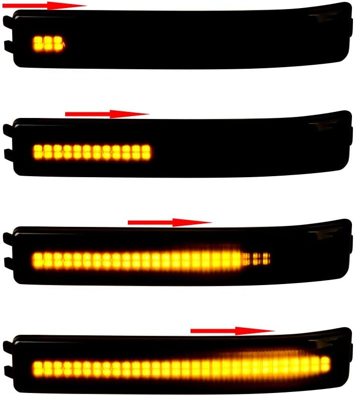 Astra Depot Left Right Side Mirror Front Turn Signal Lights Back Mirrors Reflector Replacement LED Sequential Style Amber Compatible with Towing Ford F150 2009 2010 2011 2012 2013 2014