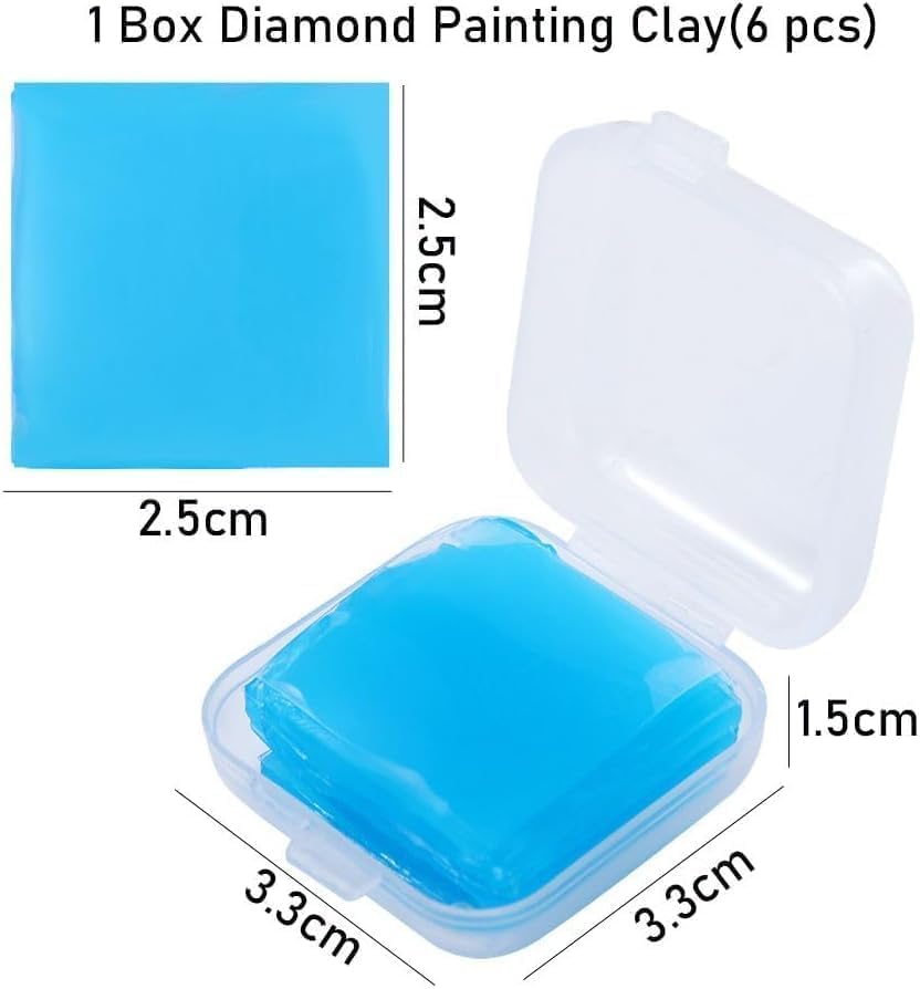 Premium Adhesive for 3D Mosaic Art and Crafting, Includes Storage Box, Diamond Painting Wax Clay, 2.5x2.5cm Yellow Wax image 4