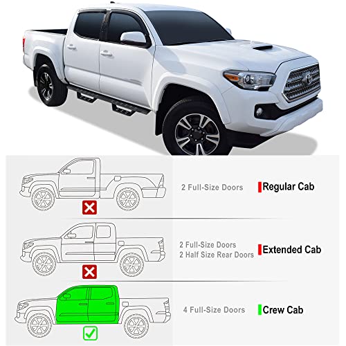 Estribos negros tubular drop steps para Toyota Tacoma miniatura 2
