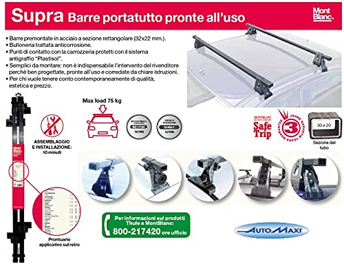 Barres De Toit GreenValley - Porte-bagages Prémonté Pour Voiture Sans Rails - Neuf En Emballage - Réf. 159.048