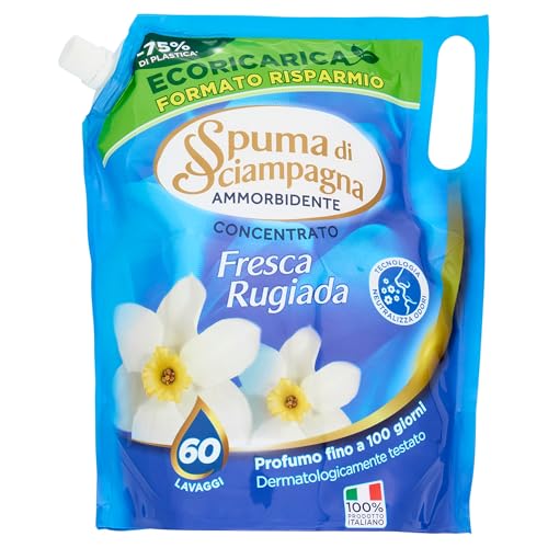 Ecoricarica Champán Espuma Suavizante Líquido Concentrado Puro Fresco, 60 Dosis, 1200 ml