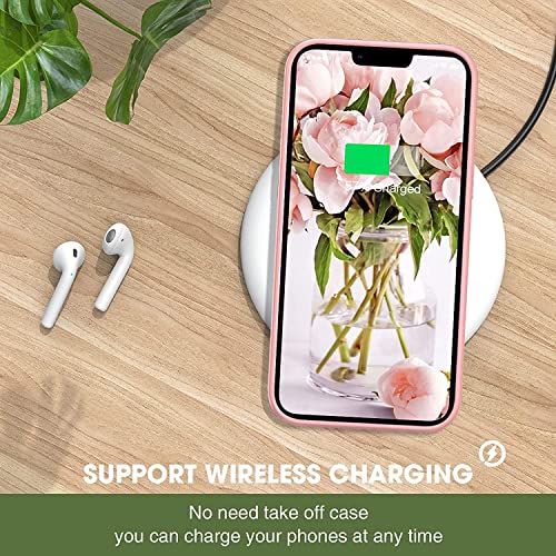 Image of MIDOS Back Cover Compatible with iPhone 14 Pro Max Case Liquid Silicone Full Protection Shock Proof Back Cover for iPhone 14 Pro Max (2022) 6.7 inch (Pink)