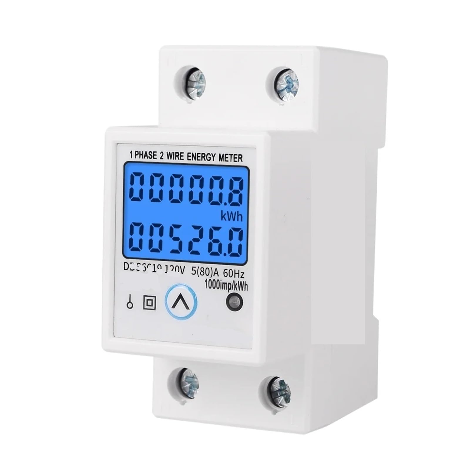 FQJYXWEWL 220V AC 110V Digital Single Phase Reset Zero Energy Meter Voltage Current Power Consumption Wattmeter Din Rail 80A