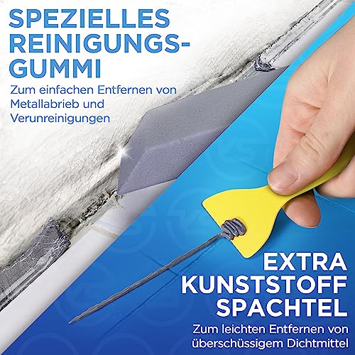 KISTEK® Silikonentferner Set [18-teilig] - Profi Werkzeug zum Silikon entfernen - Silikon Abzieher - Dichtmittel Bearbeitungsset inkl. Silikonfugen Abzieher, Fugenglätter, Fugenmesser & Fugenkratzer