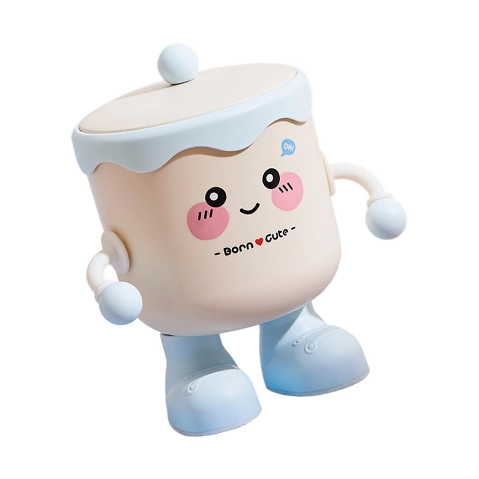 Kalttoy Compact Covered Desk Bin for Stationery Cosmetics Pen Holder Space Saving Multipurpose Home Container