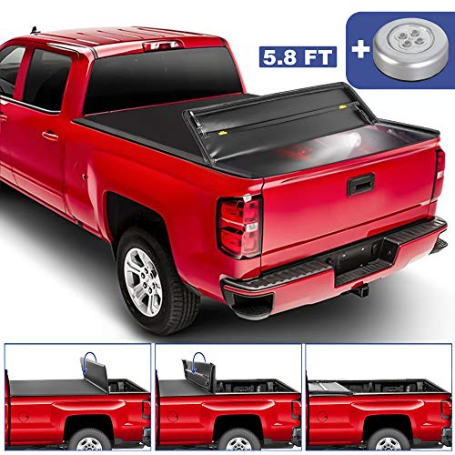 Mostplus Quad Fold Soft Truck Bed Tonneau Cover Compatible For 2014 2019 Chevy Silverado Gmc Sierra 1500 2019 Classic Buy Online In Brunei At Desertcart