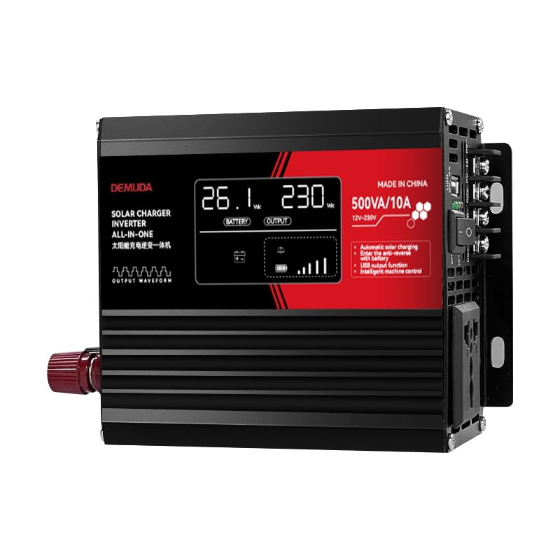 300W Off-Grid Solar Inverter | 1000VA 12V DC to 220V AC Modified Sine Wave Converter with Built-in PWM Controller & LED Display | Ideal for Solar Panels, LFP & Lead Acid Batteries-image-30