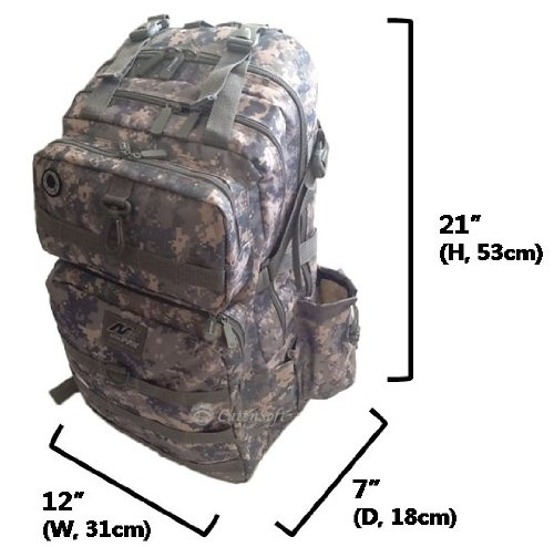 Mochila para senderismo camuflaje digital 21 pulg miniatura 5
