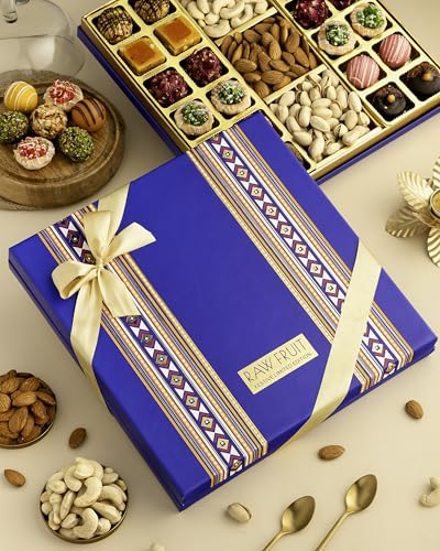 Image of HyperFoods Diwali Gifts for Family and Friends With DryFruit 24 Pcs Assorted Sweets Gift Diwali Gifts Sweets Gift Dry Fruit Box Cashews Almonds Pistachios Dry Fruits Gift Pack Dryfruits Combo Pack