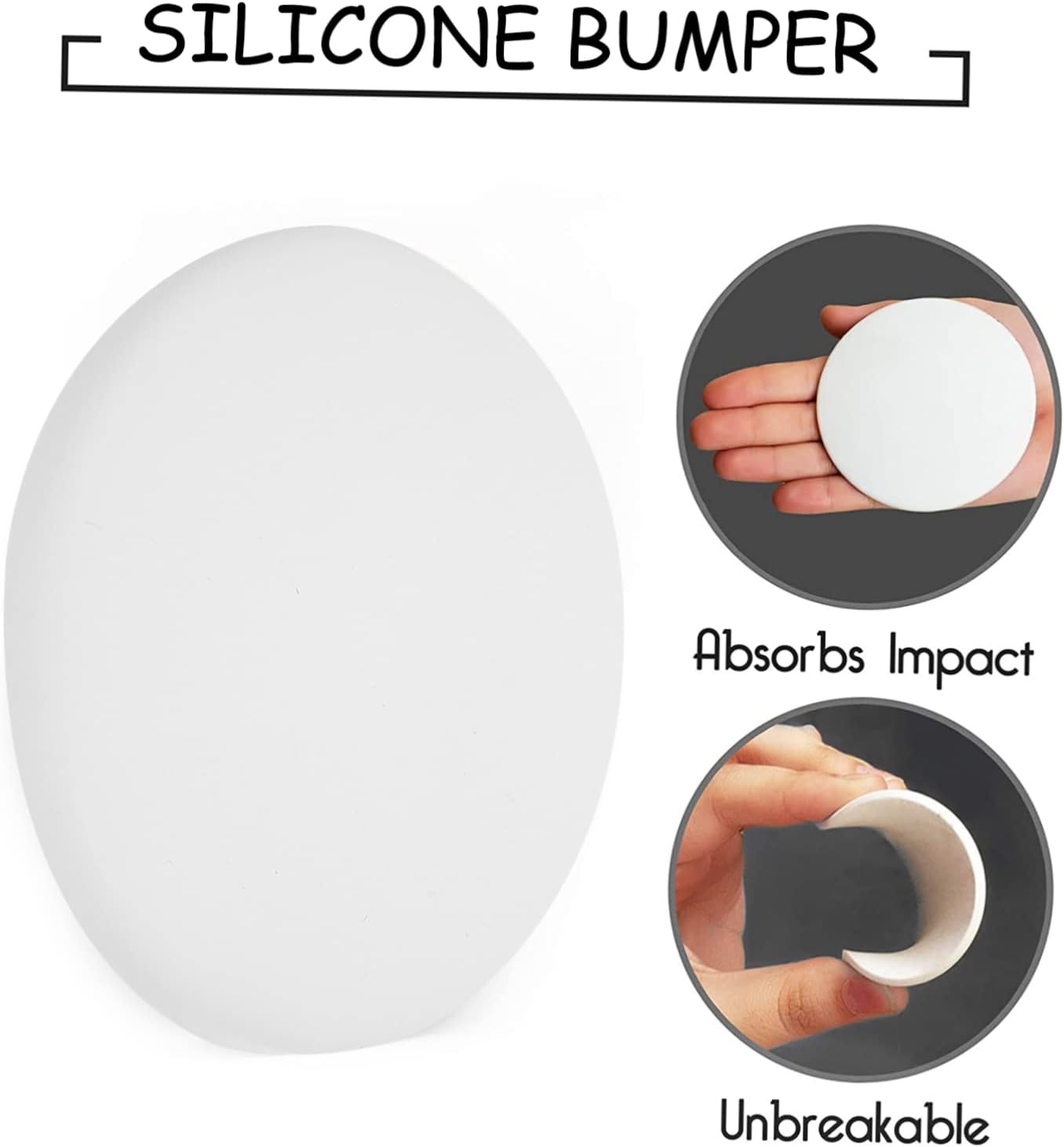 4Pcs Wall Protector Pads Adhesive Door Bumper for Noise Reduction Impact Absorption Durable Wall Protectors for Home Use Easy to Install