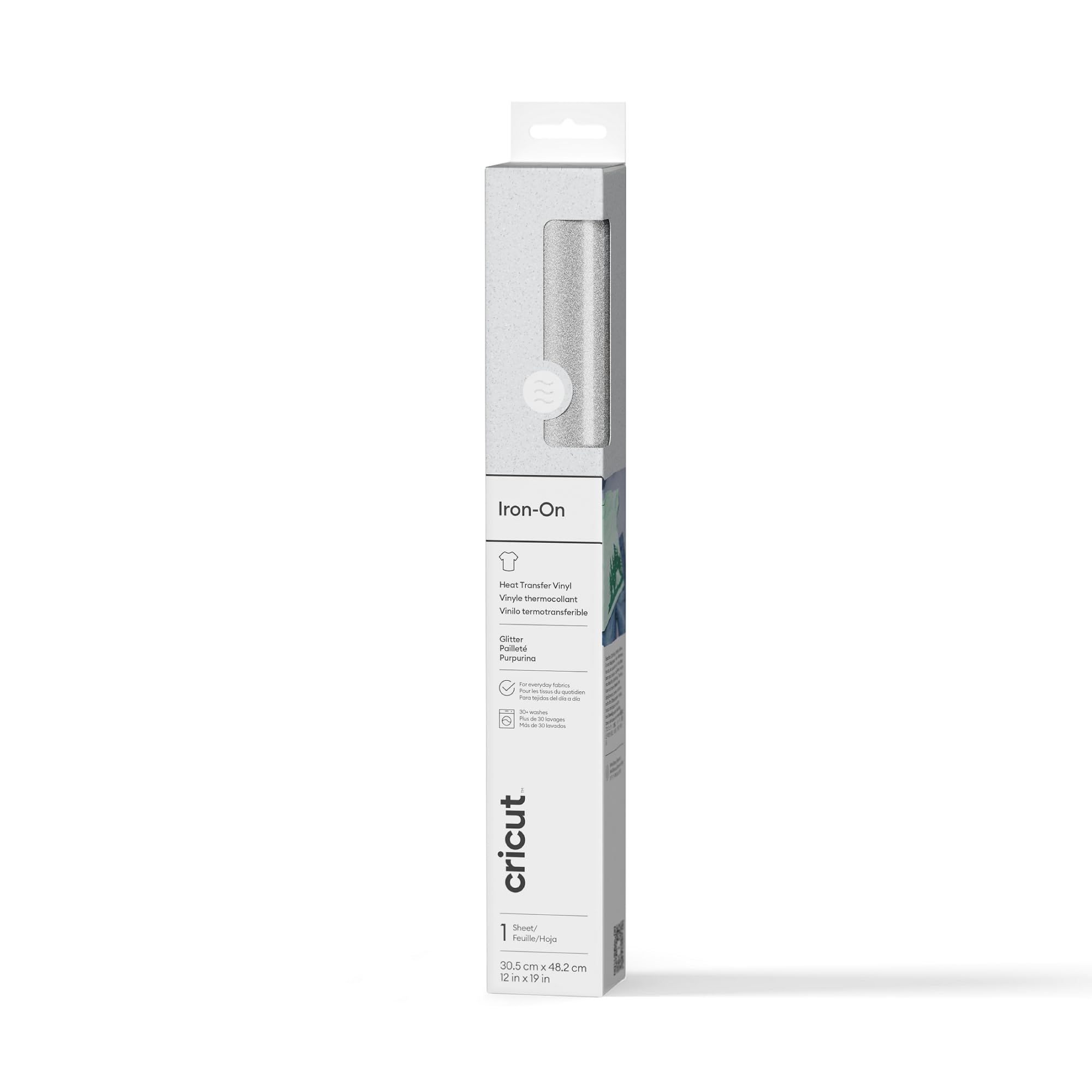Cricut HTV Heat Transfer Vinyl, White, 30.5cm x 48.2cm, Iron-on Heat Transfer Vinyl Roll (HTV), for All Cutting Machines