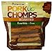 Premium Pork Chomps Roasted Twistz Pork Dog Treats, Large, 15 Count, 6 Pack