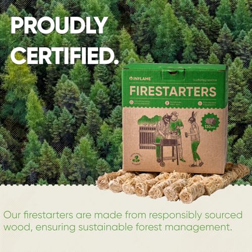 Inflame-Fire-Starters-130-pcs-Fire-Starters-for-Campfires-Grill-BBQ-Fireplace-Woodstove-Charcoal-Starter-Waterproof-Weather-Resistant-Natural-Wood-Fireplace-Starters Inflame Fire Starters 130 pcs Fire Starters for Campfires Grill BBQ Fireplace Woodstove Charcoal Starter Waterproof Weather Resistant Natural Wood Fireplace Starters