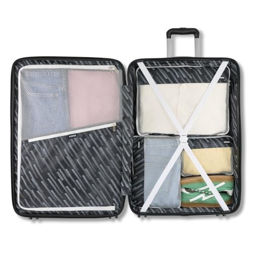 Image of American Tourister Westridge Luggage Set - 3 Piece Set - 20 inch Carry-On, 24 inch & 28 inch Checked Luggage with 360 Spinner Wheels - Expandable Suitcases for Extended Travel - Includes 3 Packing Cubes - Teal