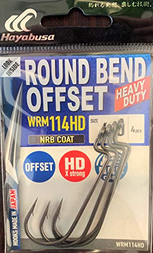 Hayabusa Wrm114Hd Round Bend Offset Hook Hd (5/0) #TOP9