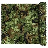 Senmortar Camo Netting, Bulk Roll Camouflage Netting Woodland 5 x 33 ft, Military Hunting Free Cutting for Hunting Blind Sunshade Shooting Theme Party Decoration