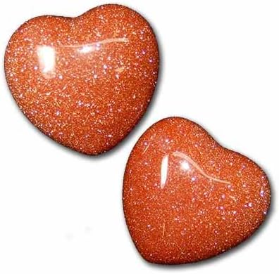 Red Goldstone Heart (1" - 1-1/4") - 1pc.