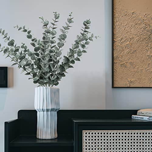 Tiyard 18Pcs 18" Tall Eucalyptus Stems Artificial Eucalyptus Leaves Greenery Decor Faux Eucalyptus Real Touch For Wedding Bouquet Centerpiece Home Decor… #TOP4