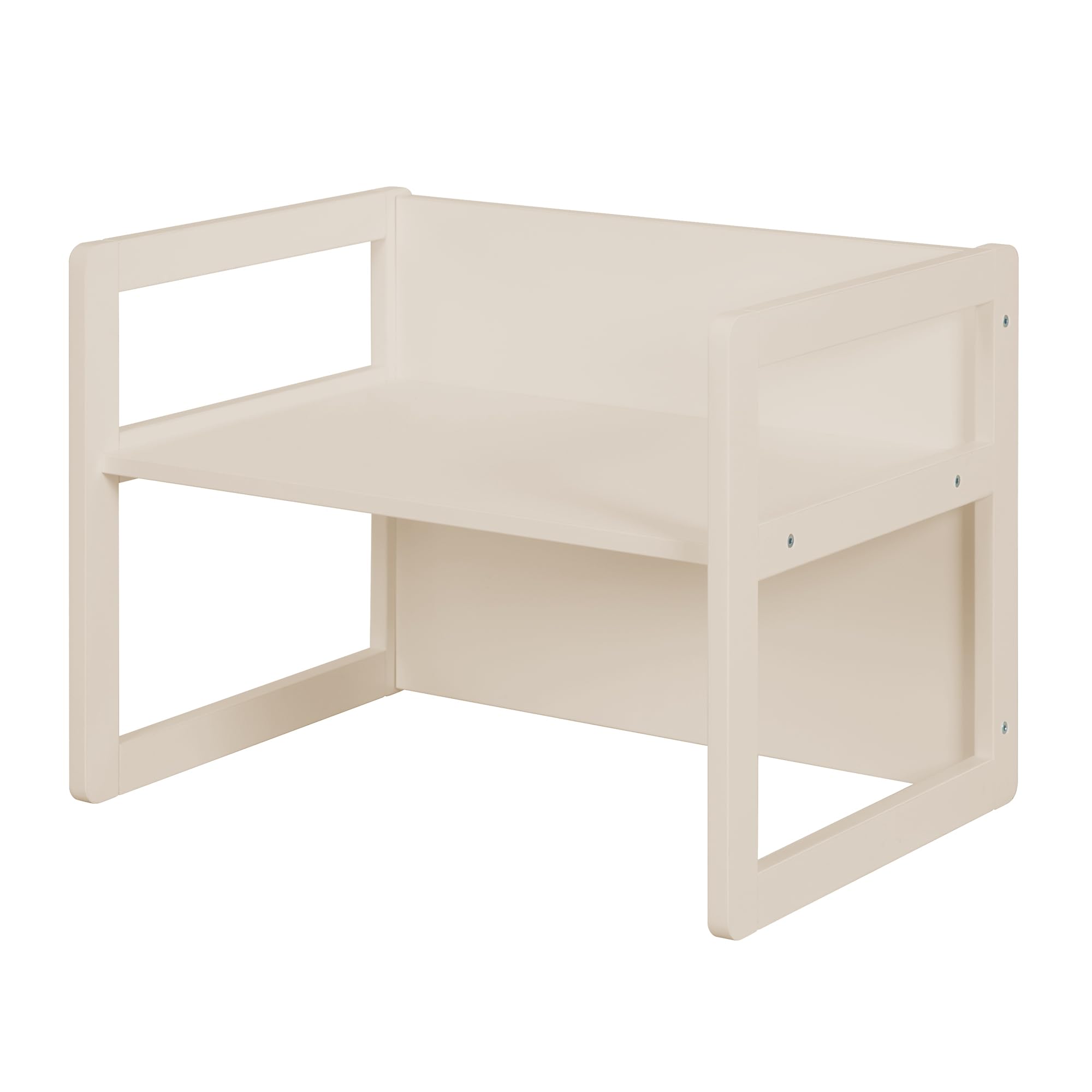 roba Ensemble Table et Chaise Réversibles pour Enfants - 3 Hauteurs d'Assise - Table Convertible en Banc – 9 Mois à 10 Ans - Bois Laqué Beige