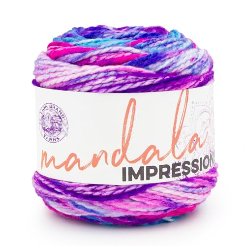 Image of Lion Brand Yarn Mandala Impressions, Multicolor Yarn for Knitting, Crochet and Crafting, Tie Dye, 1 Pack