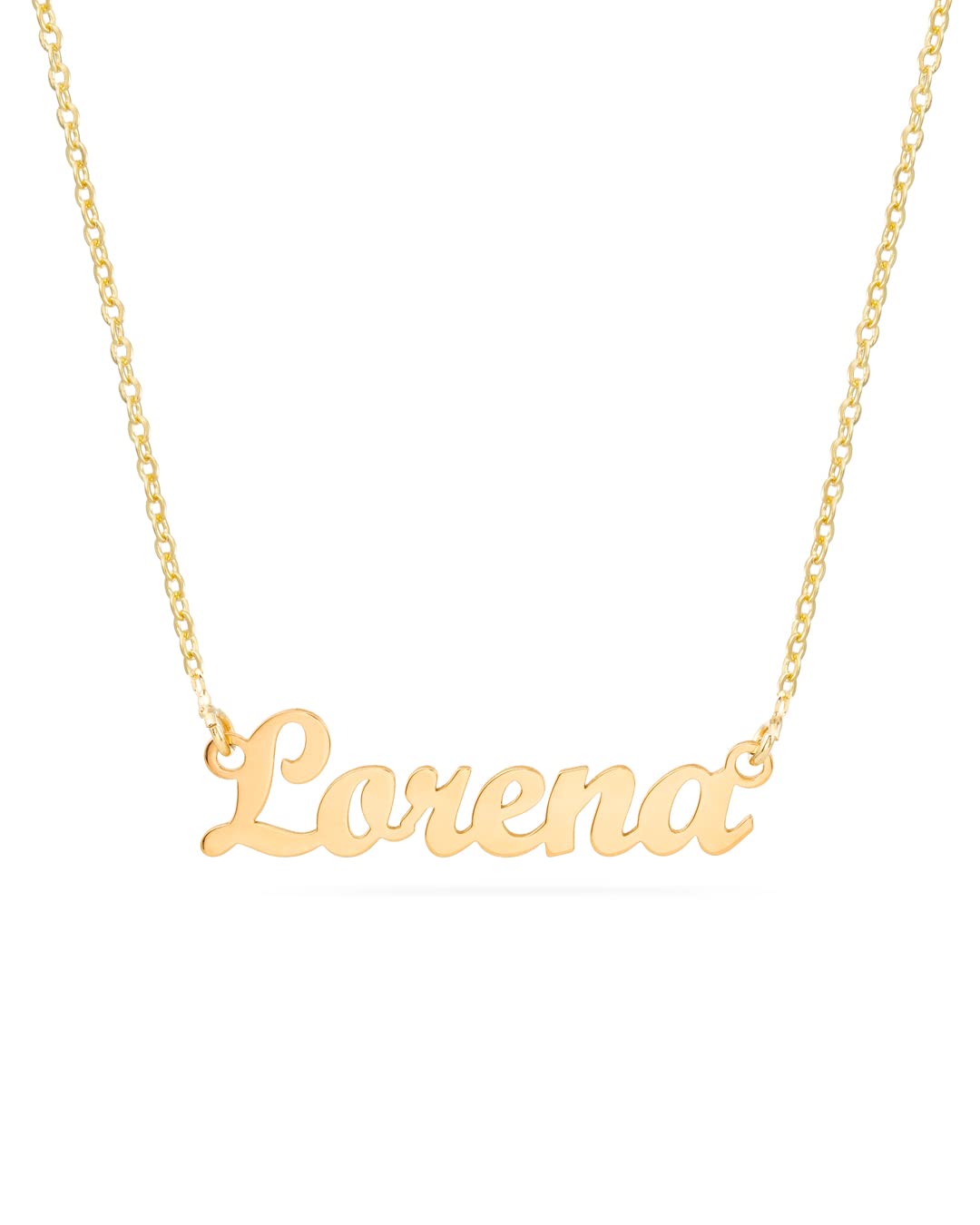 doble aro doble aro Colgante Personalizado con Nombre - Plata de Ley 925/1000 para Mujer – Collar Artesanal con Cadena Ajustable - Hecho en España (Modelo Classic Oro, Plata de Ley)