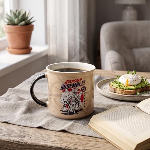 Image of Clay Craft - Official Compatible with Marvel Avengers Assemble Printed Mug | Premium Ceramic Coffee /Milk Mug, 400 ml | Superhero Gift for Kids & Adults | Microwave & Dishwasher Safe