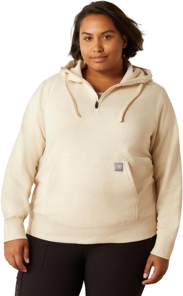 ARIAT womens Rebar Skill Set 1/2 Zip Hoodie - Image 6