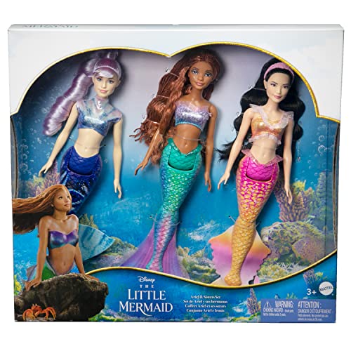 Mattel Disney The Little Mermaid Ariel Sisters Doll Set With 3 Fashion Mermaid Dolls, Includes Mala, Karina, And Ariel #TOP5