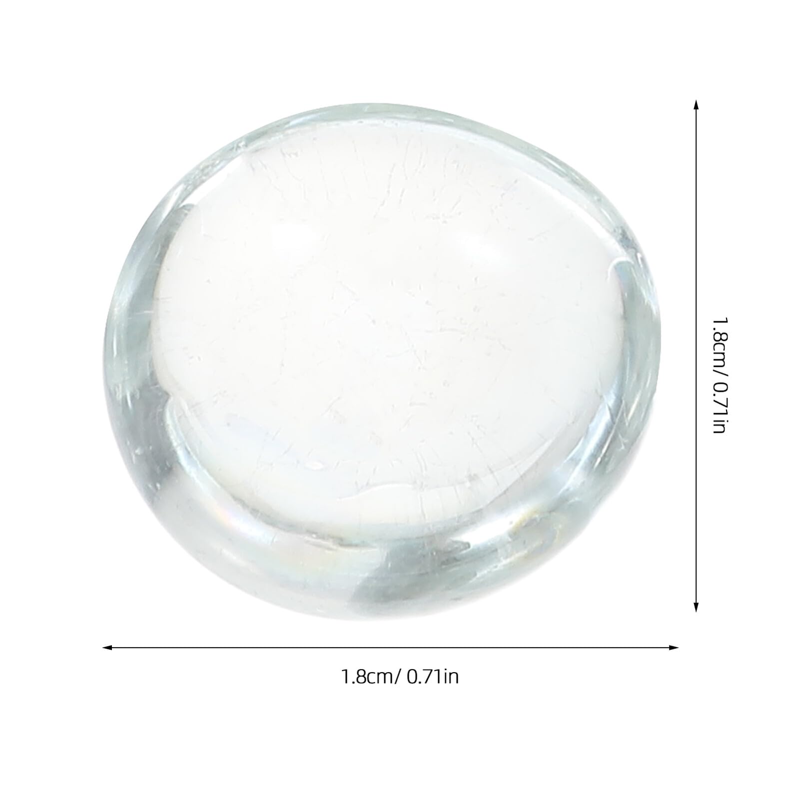 Sassi di Vetro Piatti e Trasparenti 17-19 Mm per Decorazioni da Giardino e Terrari, Resistenti allo Sbiadimento alla Scheggiatura, Confezione da 1800g