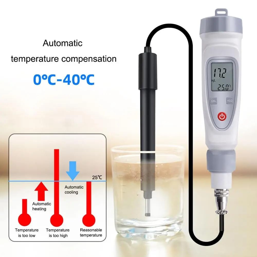 Medidor de oxígeno disuelto portátil Pluma de oxígeno disuelto probador de Calidad del Agua