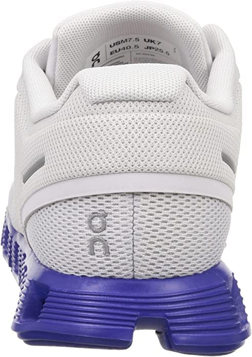 Image of On Men's Cloud 5 Sneakers, Frost /Indigo, 8.5