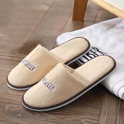 1 Pairs Slippers for Guest, Spa Slides Washable Reusable House Shoes Hotel Indoor Slippers for Home,Travel3