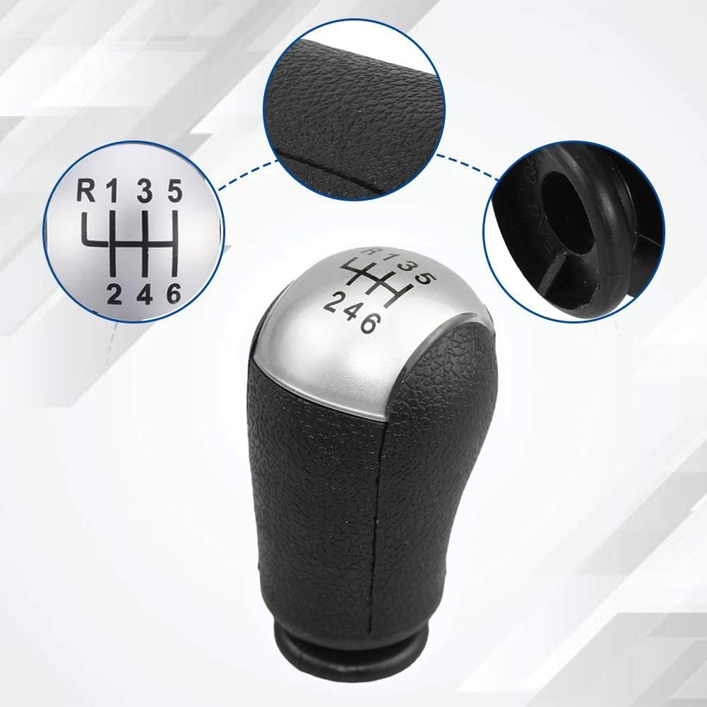 MASO 6 Speed Car Gear Stick Shift Knob Shifter Lever Compatible with Ford Focus/S-Max/C-Max/Mustang/Galaxy/Fiesta MK6/Transit/Mondeo MK3 Accessories