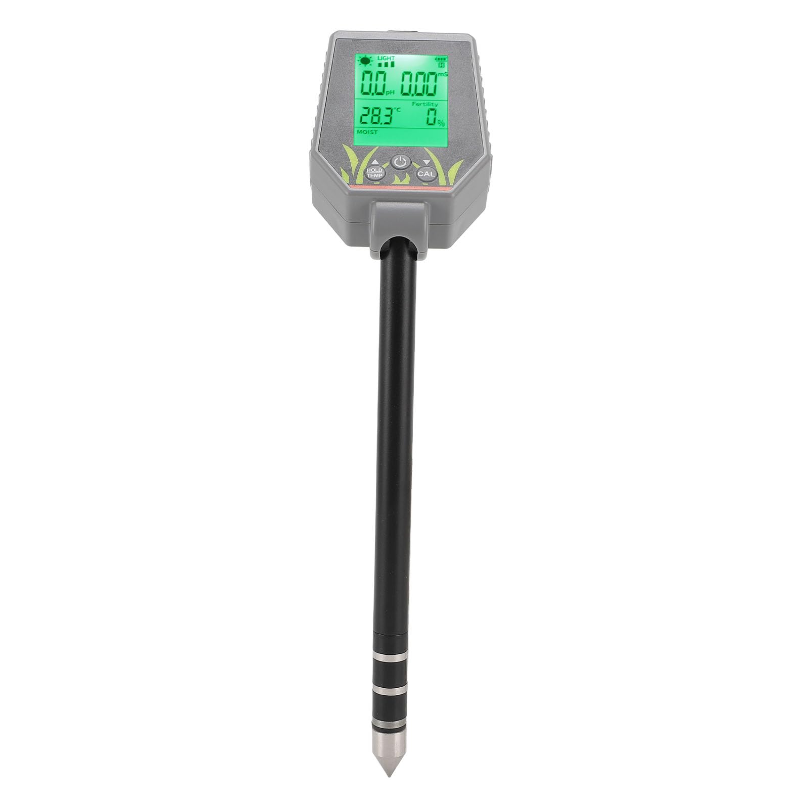 6-in-1-PH-Messgerät-Kit, Genauigkeit für die Pflanzenpflege Im Garten, Gras, Rasen, Gewächshaus, Einfache Messung des -EC-Lichts, Fruchtbarkeit, Luftfeuchtigkeit, Temperatur,