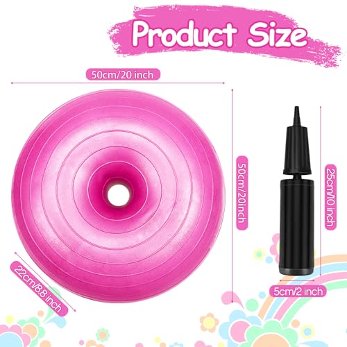 Image of Lewtemi 8 Pcs Flexible Seating for Classroom Elementary,20'' | Inflated Wobble Chair for Sensory Kids Large Yoga Ball Chairs Donut Ball Seats with Inflator for Classroom Office School