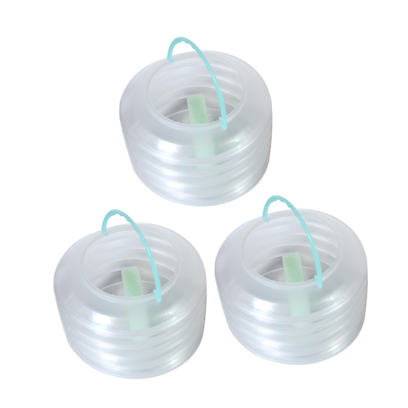 LALAFINA Flexible Painting Brush Washing Bucket 3pcs Plastic Foldable Water Bucket with Sponge Telescopic Pen Wash Pail Portable Art Cleaning Tool Perfect for Travel Random Color