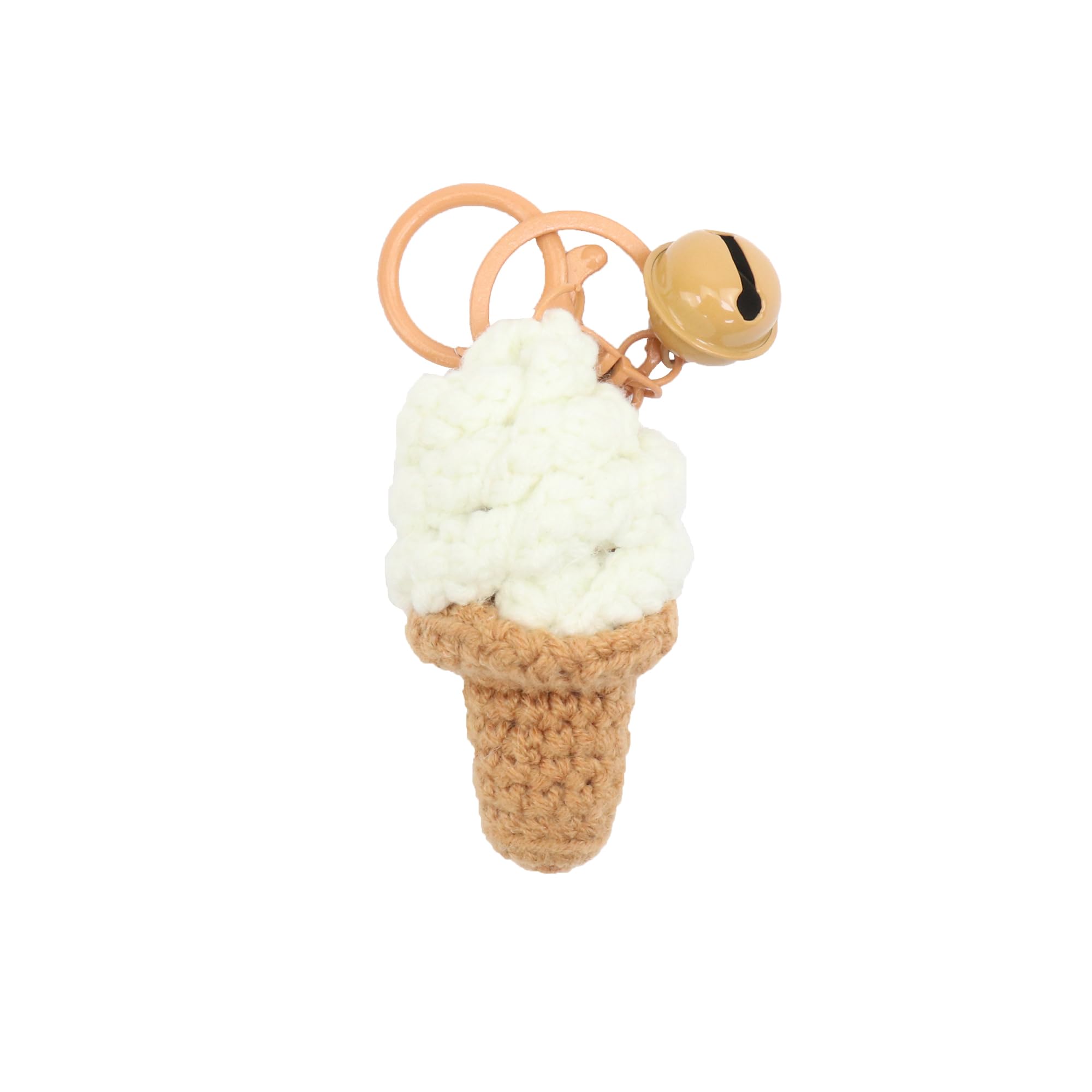Yoofull Unisex Ice Cream Crochet Cute Kawaii Key Chain Accessories Backpack Purse Key Charms