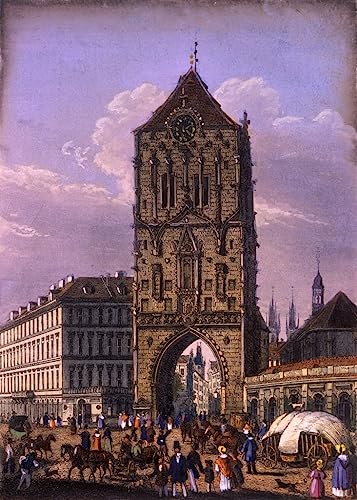 Tour poudrée Prague Vincenc Morstadt toile 58x90 cm, impression d'art premium