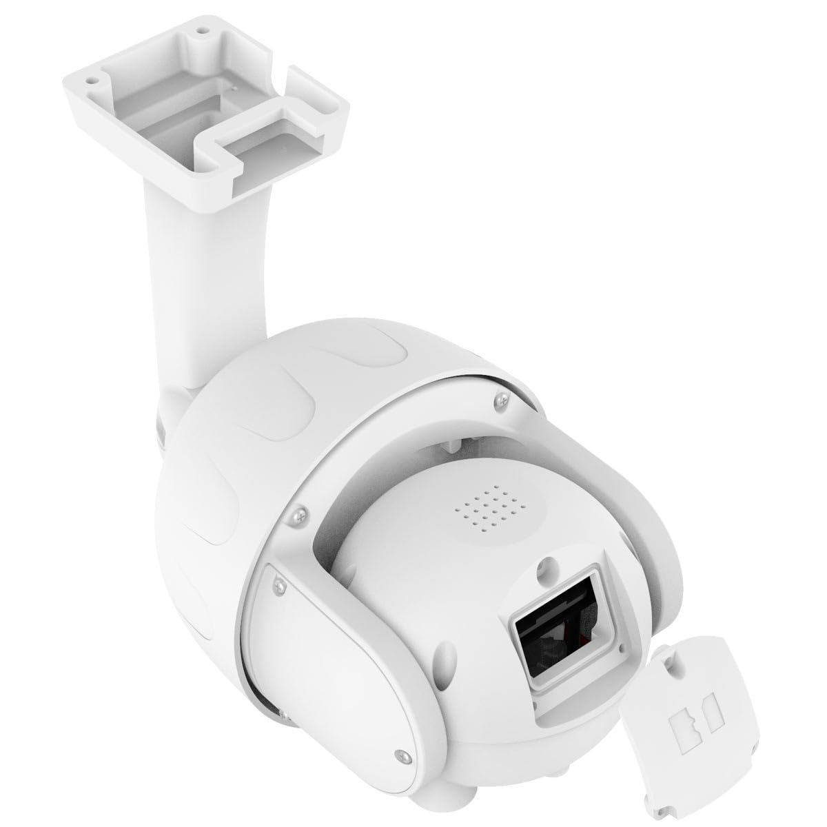 Foscam SD8EP 8MP PoE PTZ Dome - Telecamera di sorveglianza con zoom ottico 4x, qualità video UHD HDR, per interni ed esterni, rilevamento intelligente di persone e veicoli